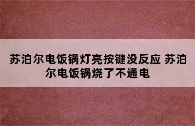 苏泊尔电饭锅灯亮按键没反应 苏泊尔电饭锅烧了不通电